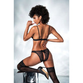 Flower Lace Two Piece Set in Black > Clothes > Bra Sets